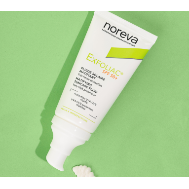 NOREVA ЭКСФОЛИАК Солнцезащитная матирующая эмульсия SPF 50+ , 40 мл