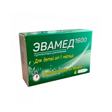 Эвамед 1600 суппозитории ректальные №6