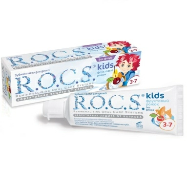 ROCS Kids Зубная паста для детей "Фруктовый рожок" (без фтора) 45гр.