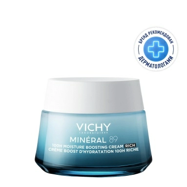 Vichy Крем интенсивно увлажняющий 100ч для сухой кожи "Mineral 89", 50 мл