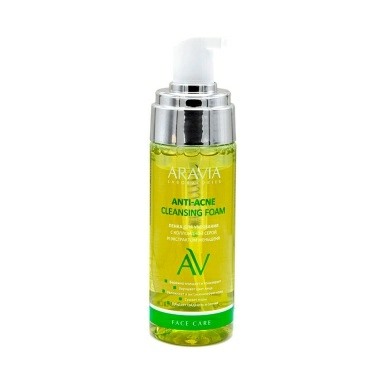 ARAVIA Laboratories Пенка для умывания с коллоидной серой и экстрактом женьшеня Anti-Acne Cleansing Foam, 150 мл