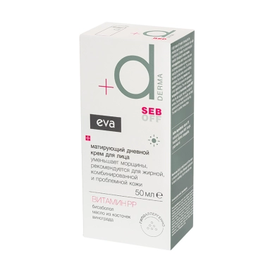 EVA DERMA Seb OFF Матирующий дневной крем для лица 50 мл