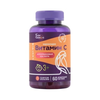 Мармеладки Витамин С БАД со вкусом апельсина жев.паст. № 60