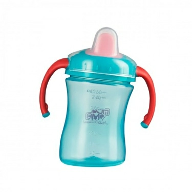 ПОМА Поильник с ручками и крышкой 6+, арт. 1014, 260 мл, 1 шт