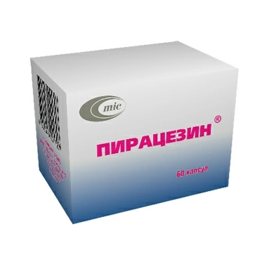 Пирацезин® капс.400мг/25мг по 10шт в перв.уп."уп.яч.конт." по 6шт во вторичн.уп."пачка карт."