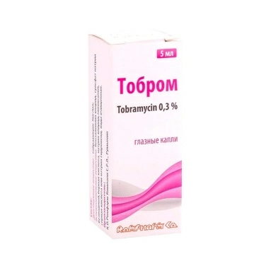 Тобром капли глазные 0,3% 5мл №1