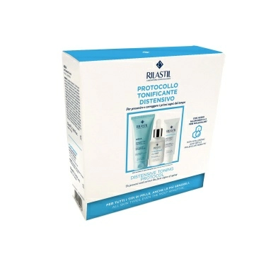 Rilastil Набор: AQUA Очищающий увлажняющий гель для лица 50 мл, Hydrotenseur Реструктурирующая сыворотка против морщин 30 мл, Hydrotenseur Реструктурирующий легкий крем против морщин 15 мл