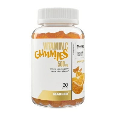 MAXLER БАД "Витамин С Гаммиз 500мг" вкус:апельсин, жевательная конфета 3 г №60