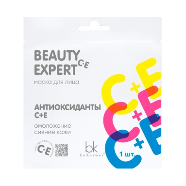 BEAUTY EXPERT Маска для лица антиоксиданты С + Е, 23г