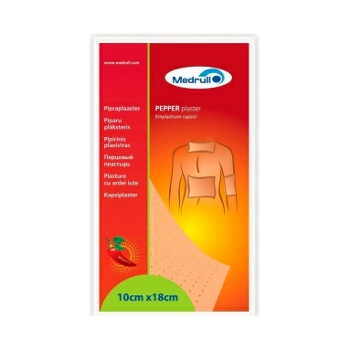 Пластыри в виде полосок перцовый перфорированый Medrull 10 x 18см