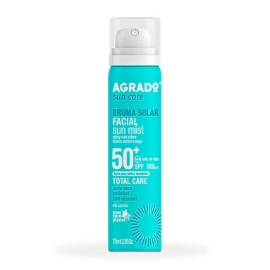 AGRADO Солнцезащитный мист для лица SPF 50+ / Facial Sun Mist SPF 50+, 75мл