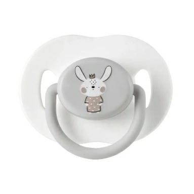 Bebaby Соска-пустышка силиконовая, круглая форма, в комплекте защитный колпачок, 0-6 мес, арт.LM-9227/1