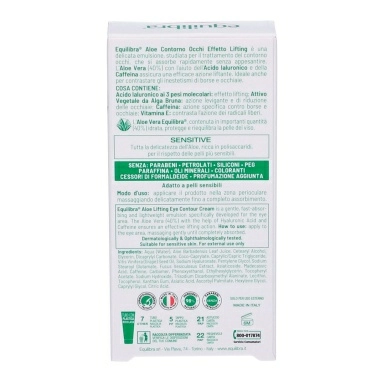 EQUILIBRA Алоэ Крем-лифтинг для ухода за кожей вокруг глаз 15 мл