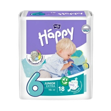 Bella Baby Happy junior extra Подгузники гигиенические для детей (Flexi Fit) 18 шт