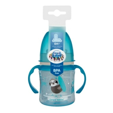 Canpol babies Поильник (обучающий, с силиконовым носиком, Easy Start "Exotic Animals" 6+, 120 мл) арт.35/207_blu