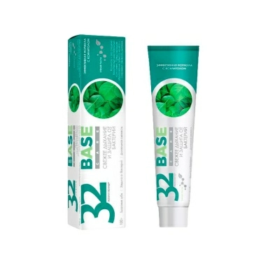 32 ЖЕМЧУЖИНЫ BASE CARE Паста зубная Свежее дыхание и защита от бактерий, 100 г