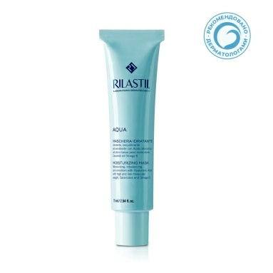 Rilastil AQUA Увлажняющая восстанавливающая маска со смягчающим действием, 75 мл