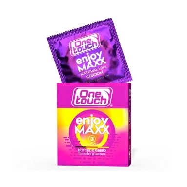 One Touch Enjoy MAXX Презервативы (с ребристой и точечной структурой), 3 шт