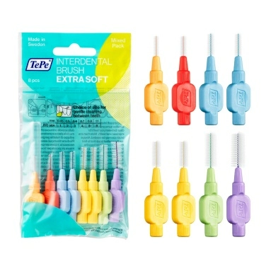 ТеРе Межзубные ершики (Extra Soft №1-6, д/чувств.зубов и десен 8шт, покрыт.силиконом 0,45-0,8 мм)