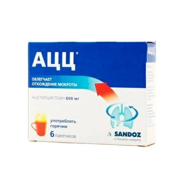 АЦЦ лимон и мед порошок для приготовления раствора для приема внутрь 600мг в пакетах №6