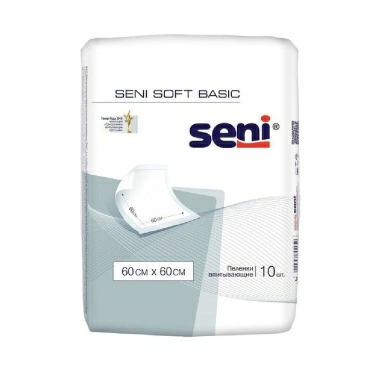 Seni Soft Basic Пеленки одноразовые 60*60 см (впитывающие), 10 шт