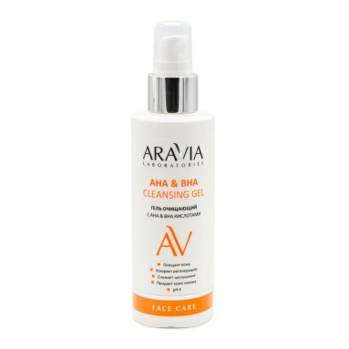 ARAVIA Laboratories Гель очищающий с АНА и ВНА кислотами / AHA&BHA Cleansing Gel, 150 мл