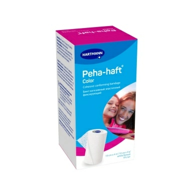 Бинт когезивный эластичный фикс. Peha-haft Color white/белый размер 10см x 4м