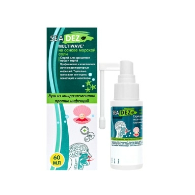 Спрей д/орош. носа и горла изотонический "SEA DEZ Multiwave" 60мл