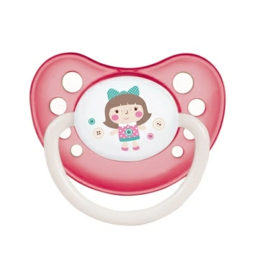 Canpol babies Пустышка-соска латексная (анатом., со светящимся колечком, 1шт. в блистре / 6-18 мес.) 23/260