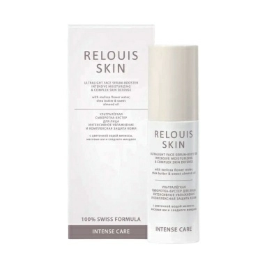 RELOUIS SKIN INTENSE CARE Сыворотка-бустер для лица ультралёгкая ИНТЕНСИВНОЕ УВЛАЖНЕНИЕ И КОМПЛЕКСНАЯ ЗАЩИТА КОЖИ с цветочной водой мелиссы,маслами ши и сладкого миндаля,40гр.