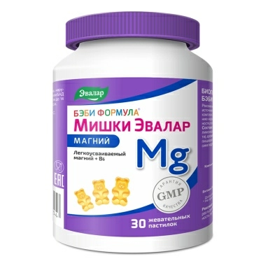 Бэби формула Мишки магний, БАД жевательные пастилки №30