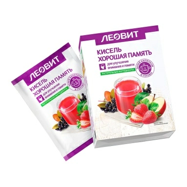 Кисель Хорошая память. Спец. пищ. продукт диет.проф. пит. 5пак по 20г. Уп100г