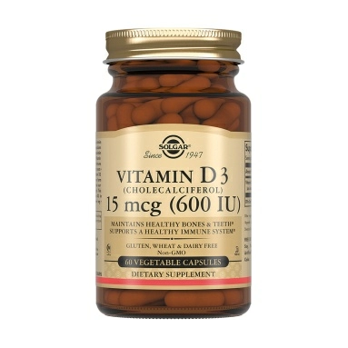 Solgar Витамин D3 600 МЕ, БАД капсулы №60 (Витамин Д3)