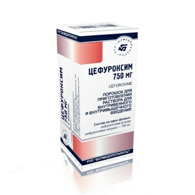 Цефуроксим пор.д/приг.р-ра для в/в и в/м введ.750мг во фл в уп №1
