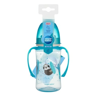 Canpol babies Поильник (обучающий, с силиконовым носиком, Easy Start "Exotic Animals" 6+, 240 мл) арт.35/208_blu