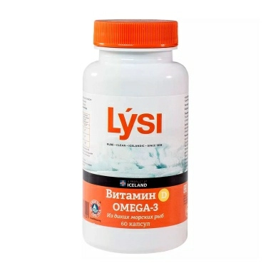 БАД Lysi Омега-3 с витамином Д капсулы по 500 мг №60