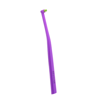 Revyline SM1000 Зубная щетка Монопучковая (фиолетовая с салатовой щетиной) 1 шт (6947)