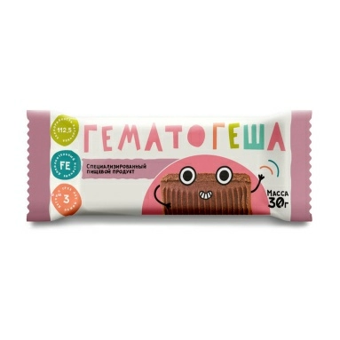 Специализированная пищевая продукция для диетического профилакт. питания "Гематогеша" плитка 30г.
