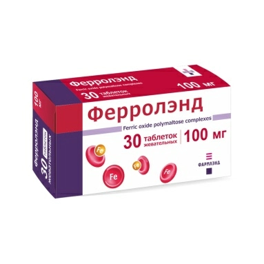 Ферролэнд таблетки жевательные 100мг №10х3