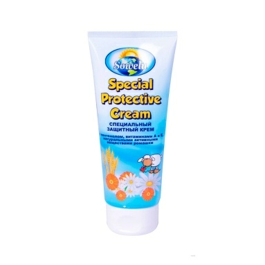 Sowelu Крем специальный защитный детский Special Protective Cream с пантенолом и витаминами A и E, с натуральными активными веществами ромашки 85мл
