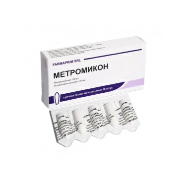 Метромикон суппозитории вагинальные 100мг/100мг №5х2