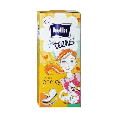 Bella Panty for Teens energy deo Ультратонкие женские гигиенические ежедневные прокладки, 20 шт