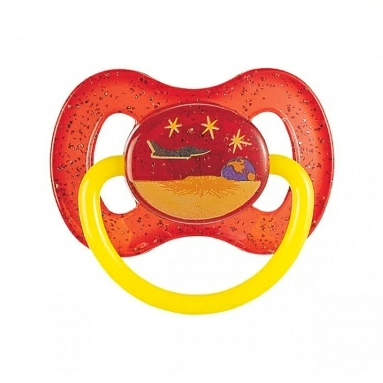 Canpol babies Пустышка-соска латексная (круглая 0-6 мес., со светящимся колечком) 23/221_red