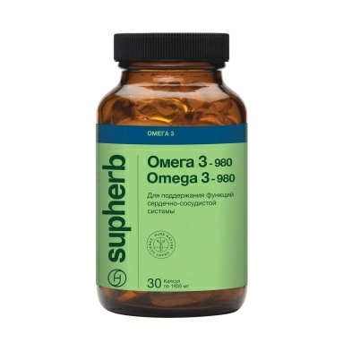 Supherb Омега 3-980, БАД капсулы №30