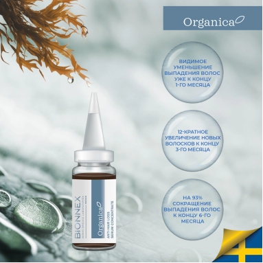 Bionnex Organica Концентрированная сыворотка против выпадения волос, 12шт по 10мл