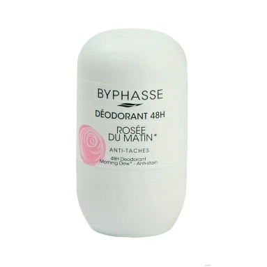BYPHASSE Шариковый дезодорант-антиперспирант Morning Dew 48H с протеинами шелка, 50 мл