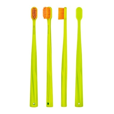Revyline SM6000 Зубная щетка, салатовая с оранжевой щетиной (5695 ortho)