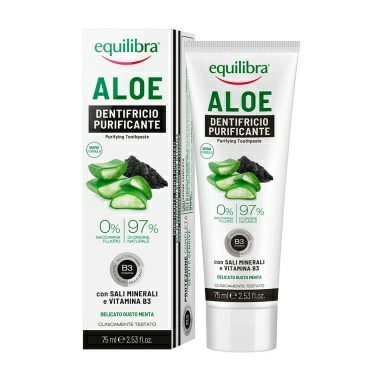 EQUILIBRA Алоэ Зубная паста очищающая 75 мл