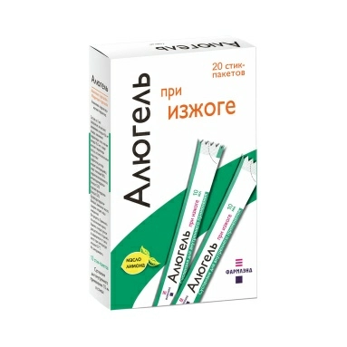 Алюгель суспензия для внутреннего применения в стик-пакетах 10мл №20