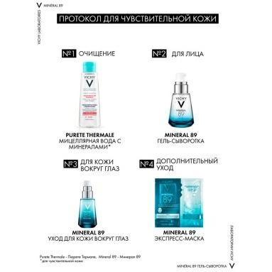 Vichy Гель-сыворотка ежедневный для кожи, подверженной агрессивным внешним воздействиям "MINERAL 89" 30 мл